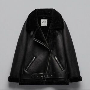 Zara Women's Black Leather Jacket